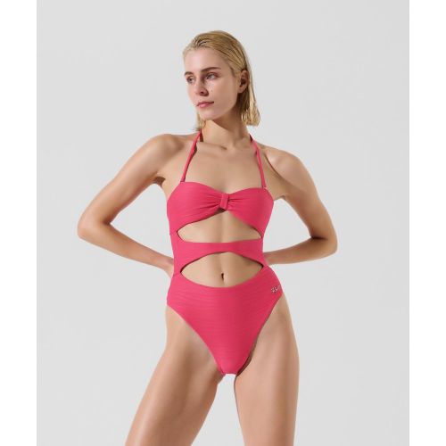 Ribbed Bandeau Swimsuit, , , Taille: L - Karl Lagerfeld - Modalova