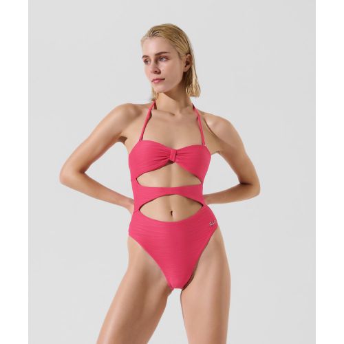 Ribbed Bandeau Swimsuit, , , Taille: XL - Karl Lagerfeld - Modalova