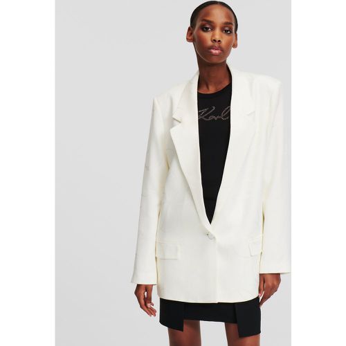 Blazer En Satin, , , Taille: X38 - Karl Lagerfeld - Modalova