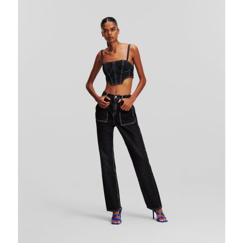 Jean Droit Fonctionnel Taille Haute, , CONTRASTE NOIR DÉLAVÉ, Taille: L2530 - KL Jeans - Modalova
