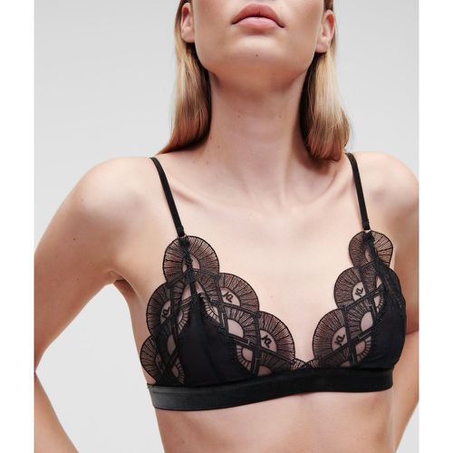 Soutien-gorge Triangle Avec Motif Éventail Brodé, , , Taille: XL - Karl Lagerfeld - Modalova