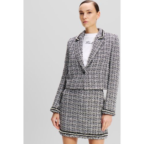 Veste En Bouclé Ornée De Perles, , //, Taille: X38 - Karl Lagerfeld - Modalova