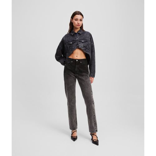 Jean Droit À Taille Haute Effet Ombré, , , Taille: W24 L30 - Karl Lagerfeld - Modalova