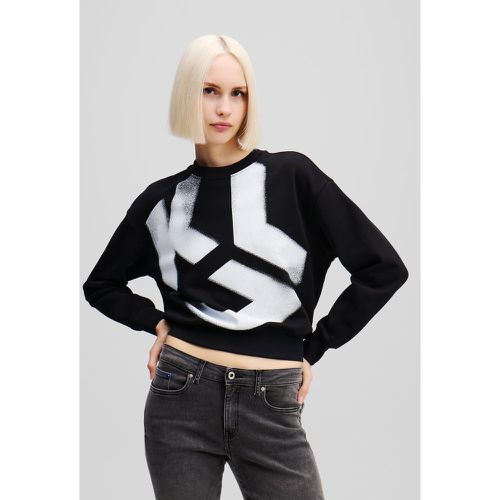 Sweat-shirt Effet Délavé Klj Monogram, , , Taille: XL - Karl Lagerfeld - Modalova