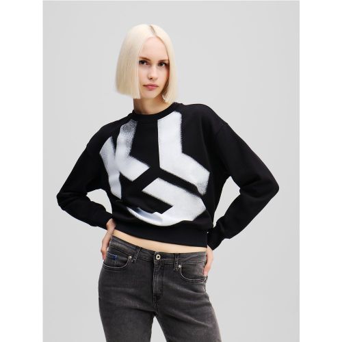 Sweat-shirt Effet Délavé Monogram, , , Taille: L - Karl Lagerfeld - Modalova