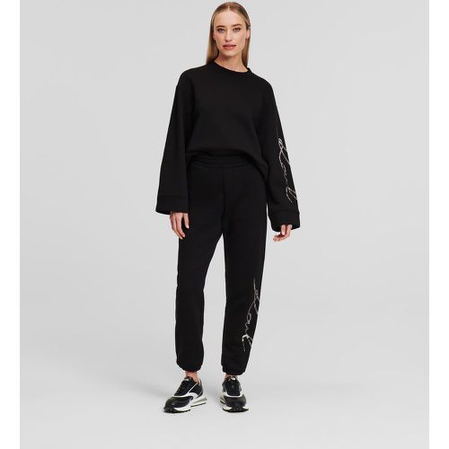 Pantalon De Jogging Karl Signature À Strass, , , Taille: XS - Karl Lagerfeld - Modalova