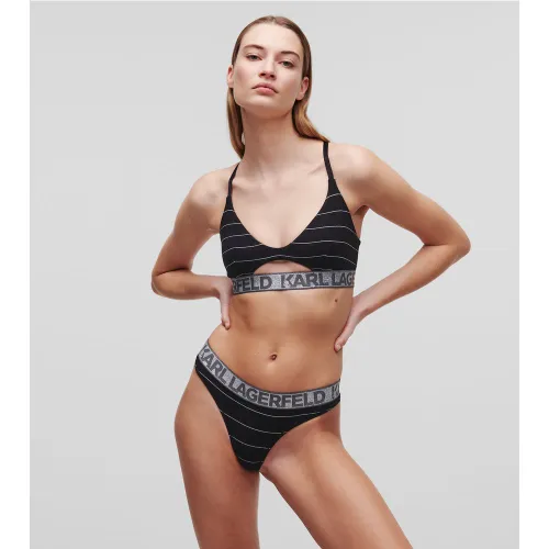 String Cotelé En Métallisé Avec Logo, , /, Taille: L - Karl Lagerfeld - Modalova