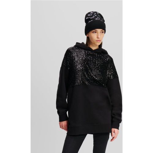 Sweat À Capuche À Sequins, , , Taille: L - Karl Lagerfeld - Modalova