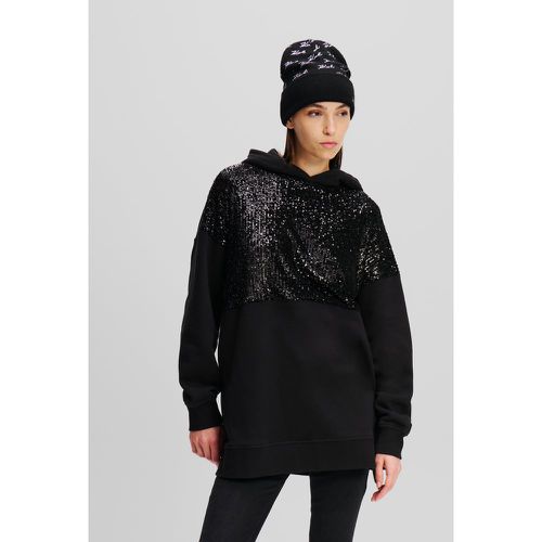 Sweat À Capuche À Sequins, , , Taille: XL - Karl Lagerfeld - Modalova