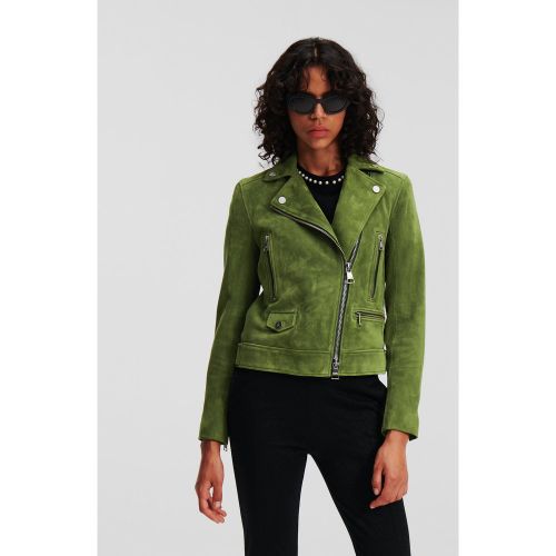 Veste De Motard En Daim, , , Taille: 34 - Karl Lagerfeld - Modalova