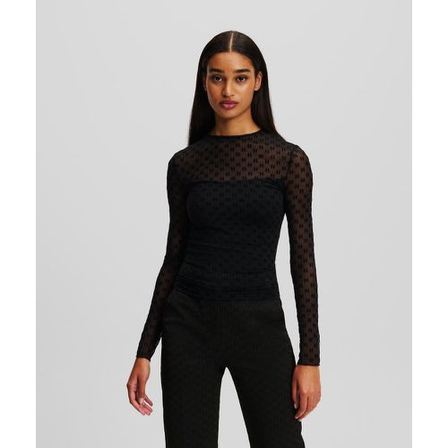 Haut En Mesh Kl Monogram, , , Taille: XL - Karl Lagerfeld - Modalova