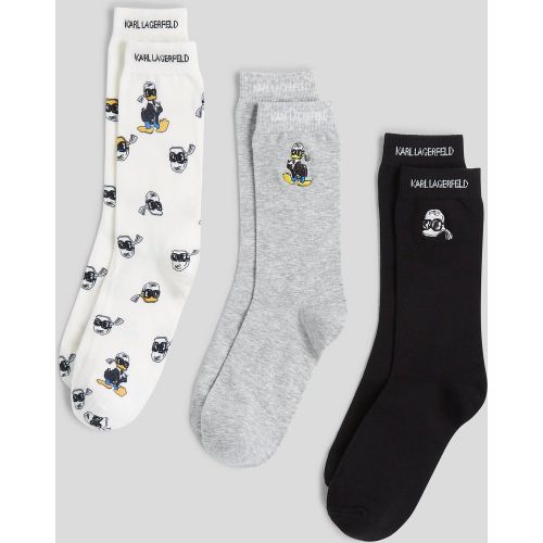 Chaussettes Avec Imprimé Disney X Kl – Lot De 3, , , Taille: X00 - Karl Lagerfeld - Modalova