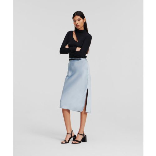 Jupe Midi En Satin Karl Signature, , , Taille: 34 - Karl Lagerfeld - Modalova