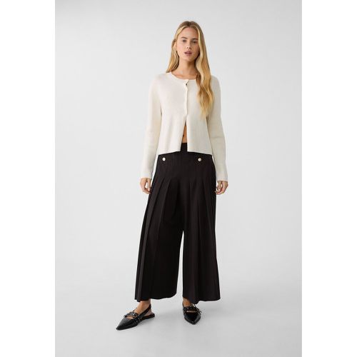 Pantalon fluide plissé M - Stradivarius - Modalova