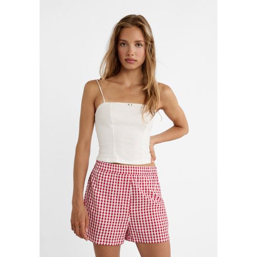 Short boxer taille élastique carreaux vichy XS - Stradivarius - Modalova