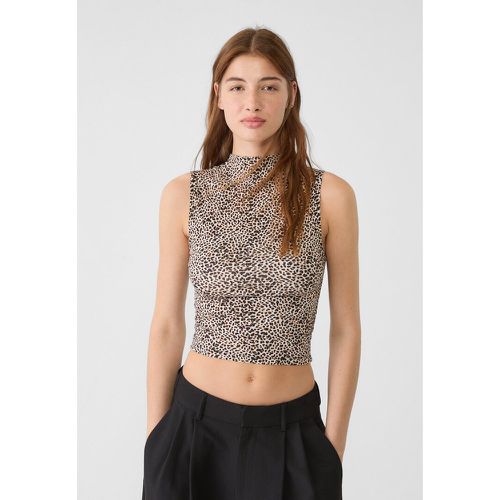 Top léopard mini col XS - Stradivarius - Modalova