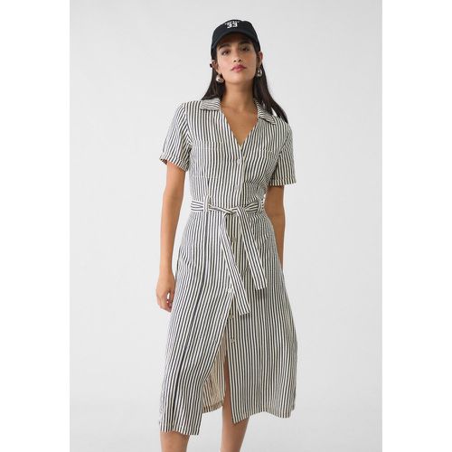 Robe chemise seersucker XS - Stradivarius - Modalova