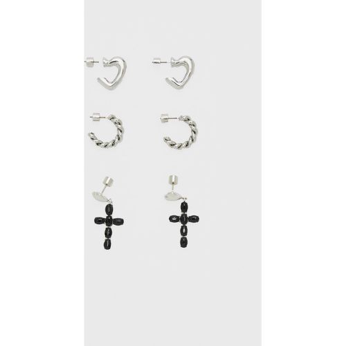 Lot de 3 paires de boucles d’oreilles croix OS - Stradivarius - Modalova