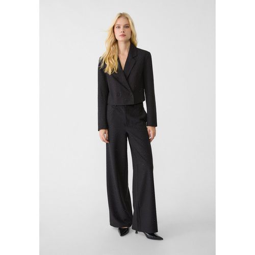 Pantalon habillé regular avec brillants 32 - Stradivarius - Modalova