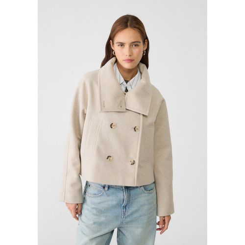 Manteau court cache-cœur à col montant XS - Stradivarius - Modalova