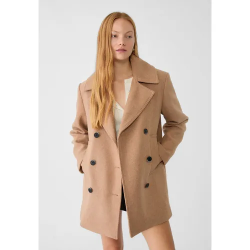 Manteau peacoat en laine mélangée XS - Stradivarius - Modalova