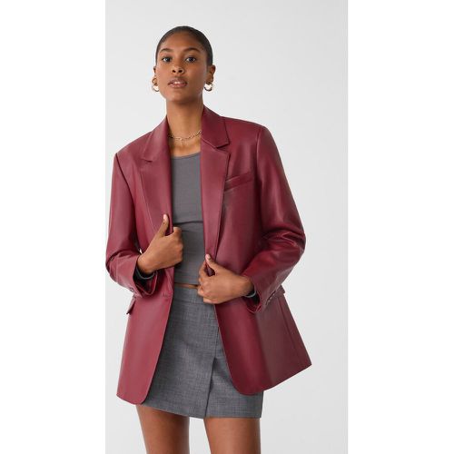 Blazer regular fit en similicuir XS - Stradivarius - Modalova