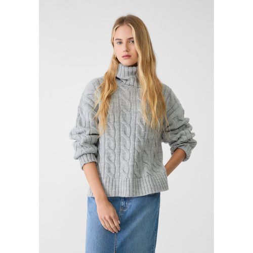 Pull col roulé maille torsadée XS - Stradivarius - Modalova