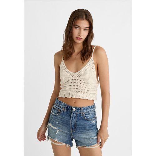 Top bralette en maille crochet XS - Stradivarius - Modalova