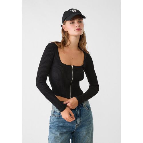 Pull en maille zippé XS - Stradivarius - Modalova