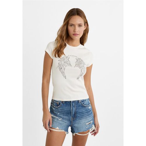 T-shirt imprimé clous XS - Stradivarius - Modalova