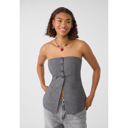 Top bustier habillé avec boutons XS - Stradivarius - Modalova