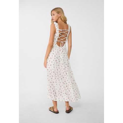 Robe midi imprimée dos croisé XL - Stradivarius - Modalova