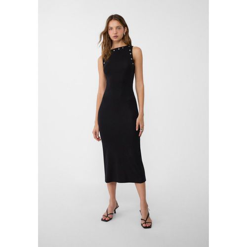 Robe midi œillets M - Stradivarius - Modalova