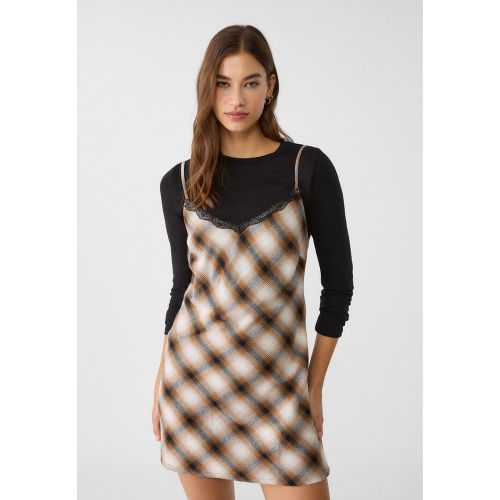 Robe courte bretelles carreaux XS - Stradivarius - Modalova