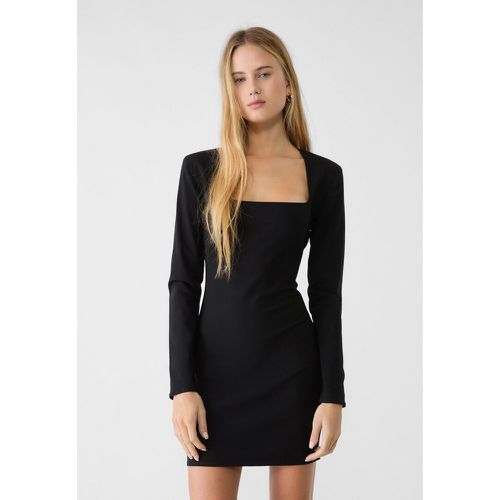 Robe courte col carré XS - Stradivarius - Modalova