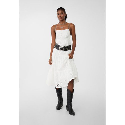 Robe midi fluide avec broderies XS - Stradivarius - Modalova