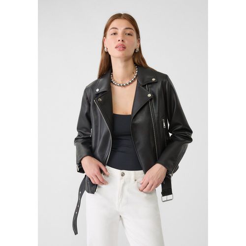 Blouson style motard en similicuir XS - Stradivarius - Modalova