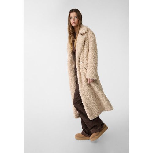 Manteau long en mouton synthétique XS - Stradivarius - Modalova