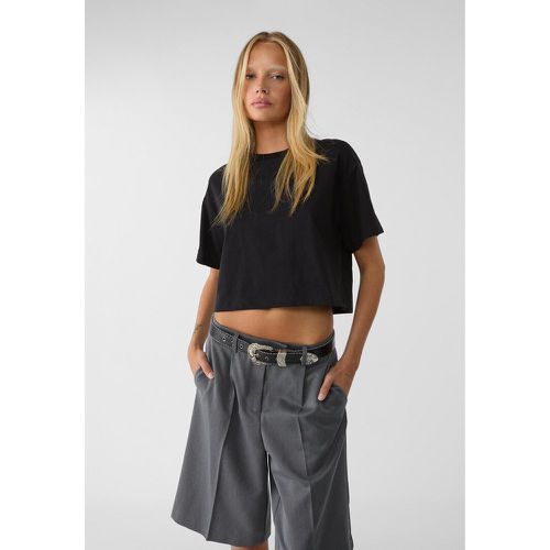 T-shirt oversize cropped XS - Stradivarius - Modalova