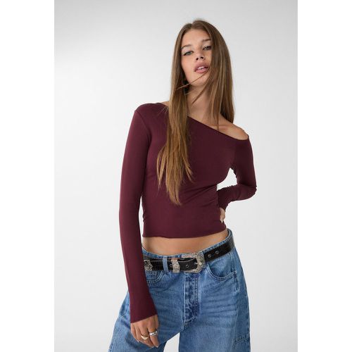 Top encolure asymétrique sans coutures XS - Stradivarius - Modalova