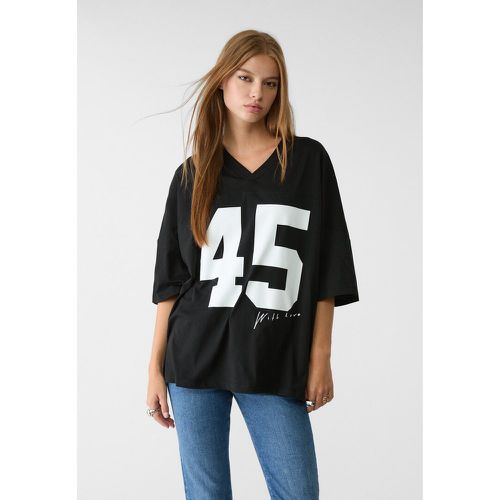 T-shirt football oversize avec chiffre XS - Stradivarius - Modalova