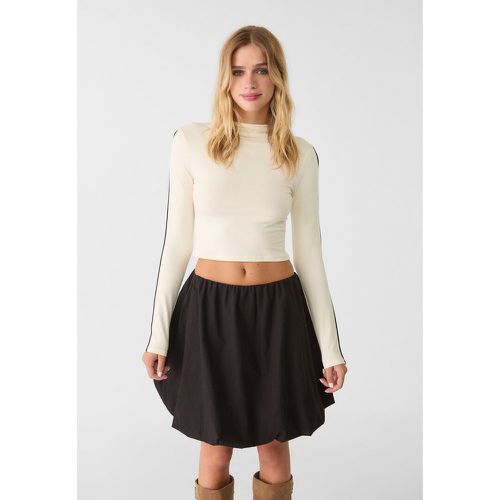 Top avec bande latérale Écru XS - Stradivarius - Modalova