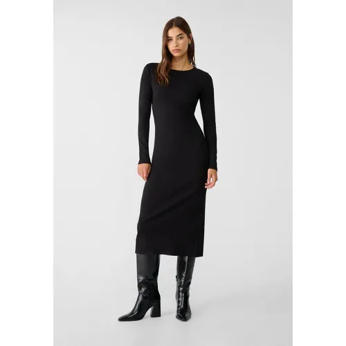 Robe midi en maille côtelée XS - Stradivarius - Modalova