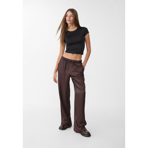 Pantalon fluide satiné L - Stradivarius - Modalova