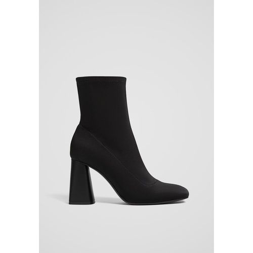 Bottines à talon effet néoprène 38 - Stradivarius - Modalova