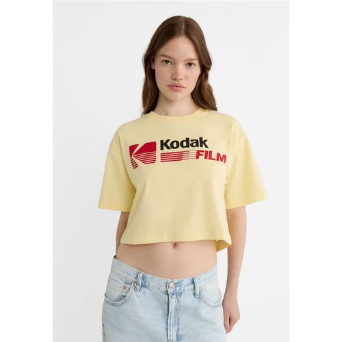 T-shirt cropped Kodak XS - Stradivarius - Modalova
