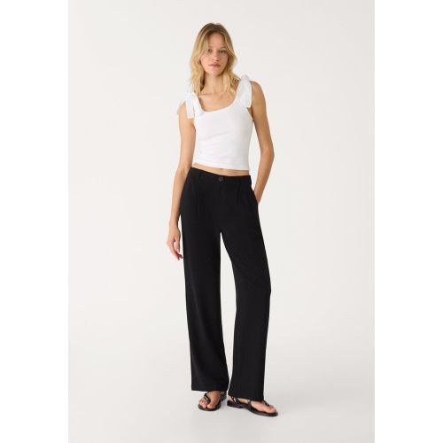 Pantalon droit en lin 32 - Stradivarius - Modalova