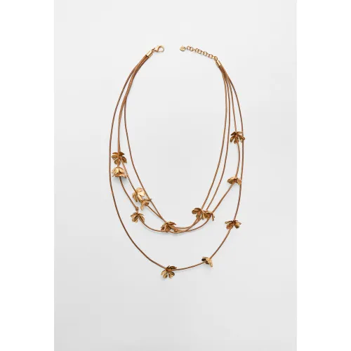 Collier cordon plusieurs petites fleurs OS - Stradivarius - Modalova