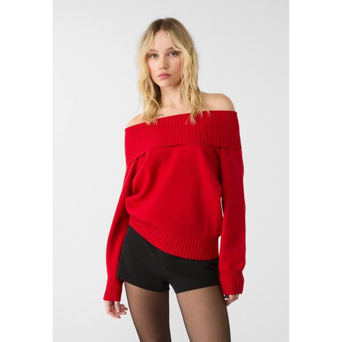 Pull en maille à épaules nues XS - Stradivarius - Modalova