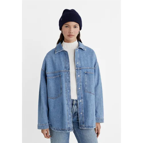 Surchemise en jean oversize XS - Stradivarius - Modalova